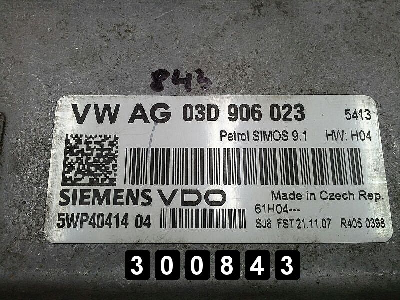 2008 SKODA FABIA control unit MODULE SENSOR ORIGINAL 1.2 VWAG 03D906023