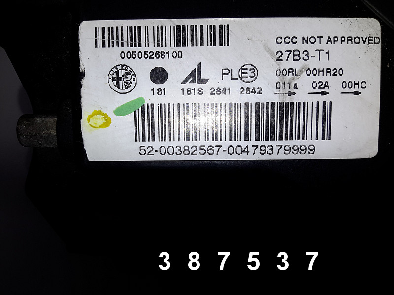 2012 ALFA ROMEO GIULIETTA FRONT HEADLIGHT (RHD) LEFT SIDE 46610711 